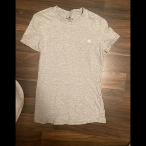 Adidas Heather Gray Go-To Cotton Tee, Small
